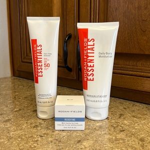Lot of Rodan & Fields. Sunscreen, body moisturizer and Redefine eye cream